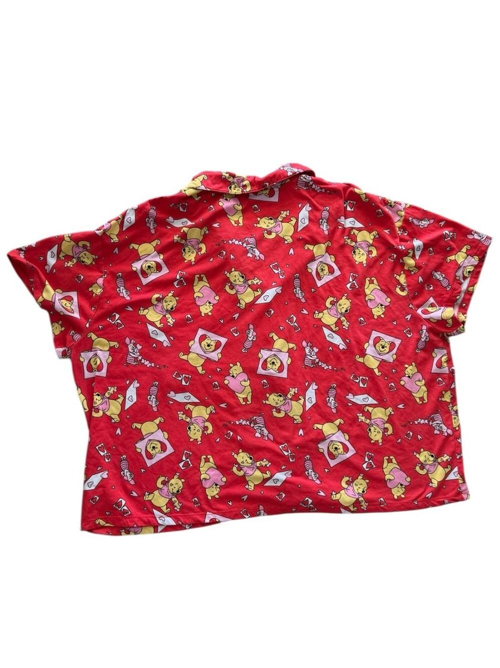 Disney Winnie the Pooh Red Valentine Pajama Short Set Extra Large - Picture 4 of 8